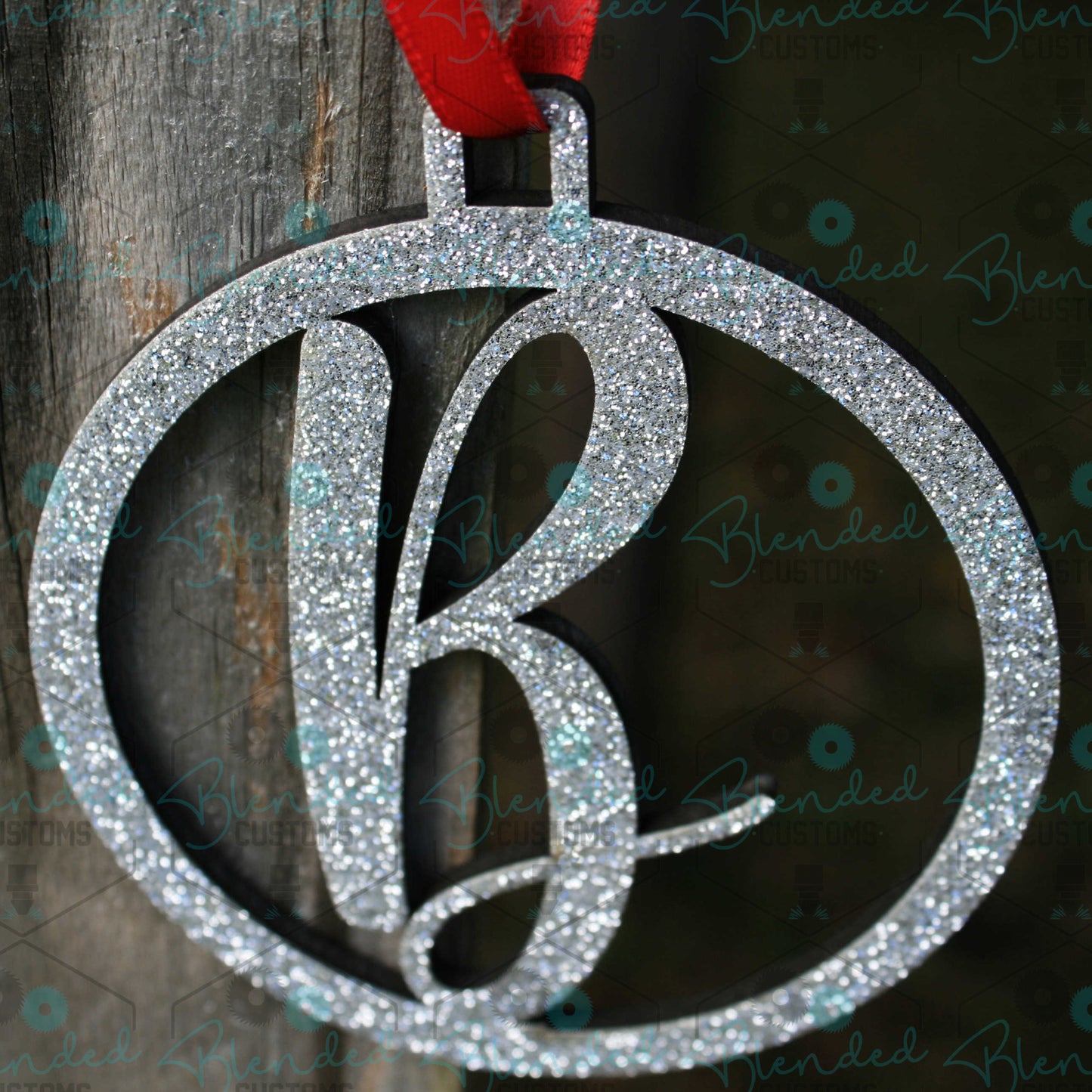 Personalized Glitter Christmas Ornament