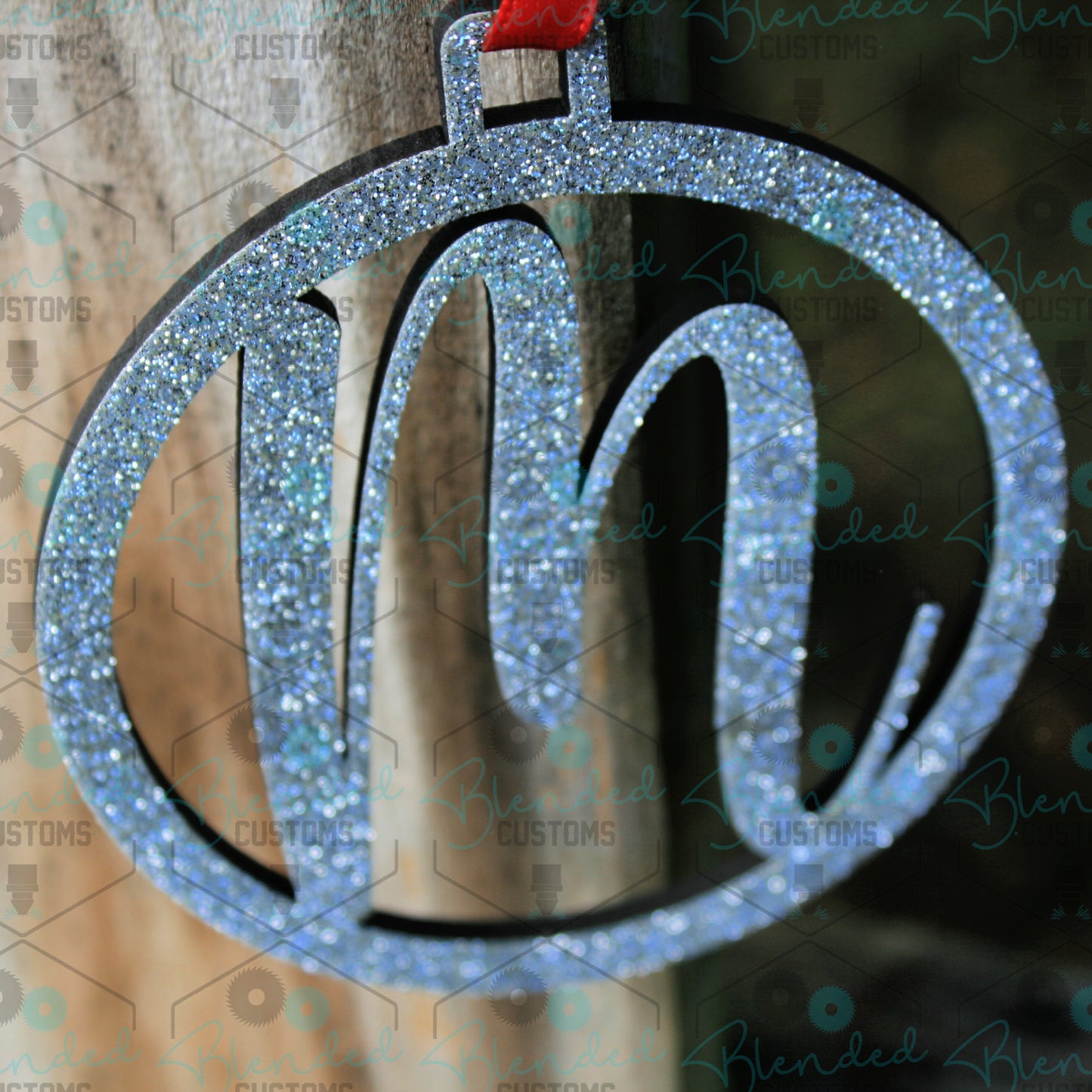 Personalized Glitter Christmas Ornament