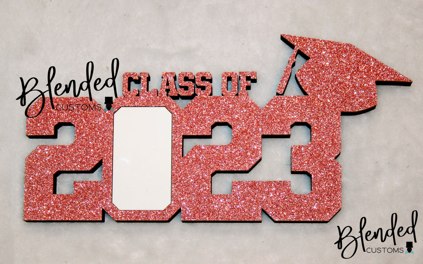 Glitter Trimmed Graduation Year Unisub® Blank