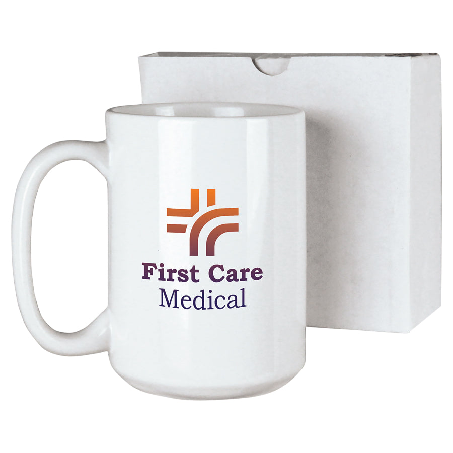 15 oz. White Sublimatable Mug with Box