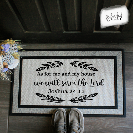 Joshua 24:15 Doormat Digital Design