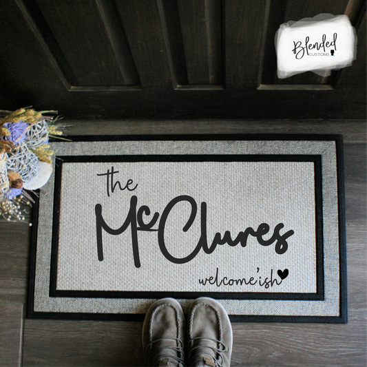 Welcome'ish Custom Name Doormat Digital Design