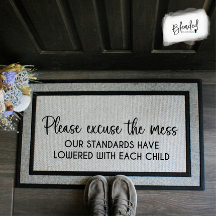 Please Excuse the Mess Doormat Digital Design