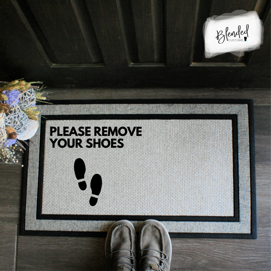 Please Remove Your Shoes Doormat