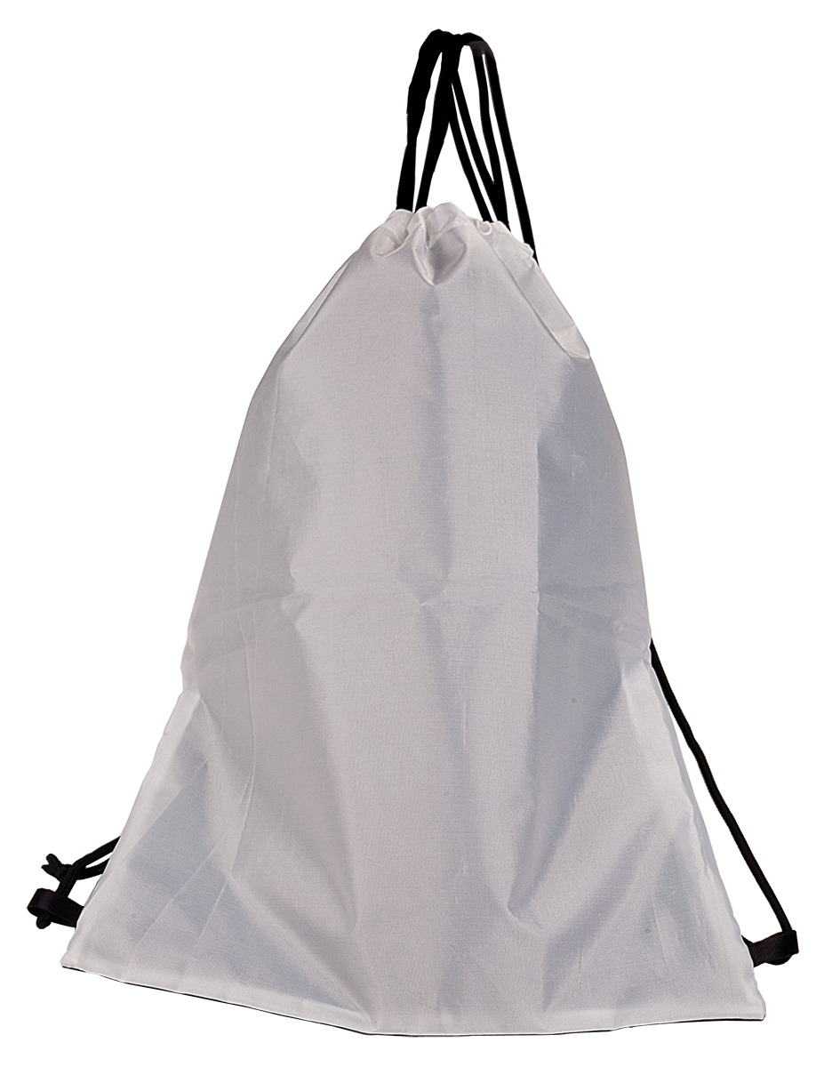 12" x 15 3/4" White/Black Sublimatable Back Sack