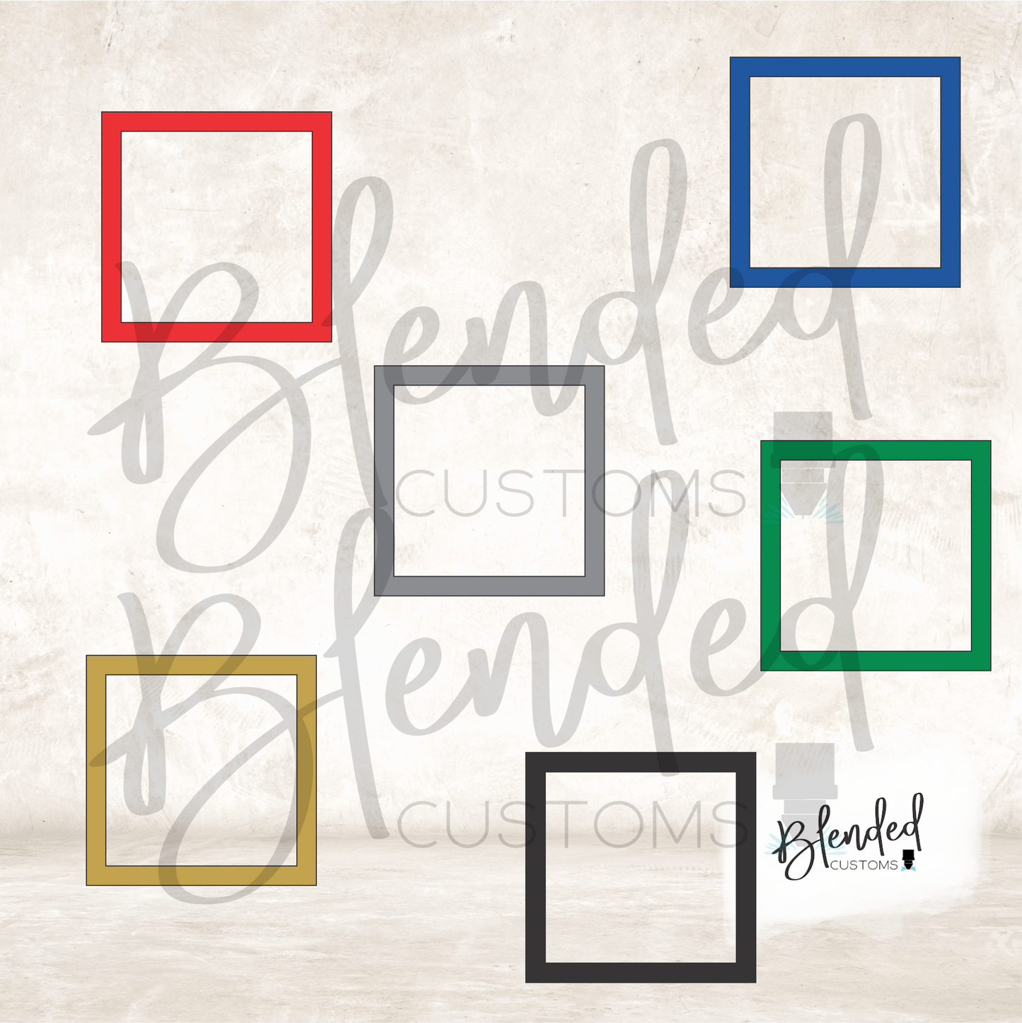 Square Solid Frame Ornament PNG Download