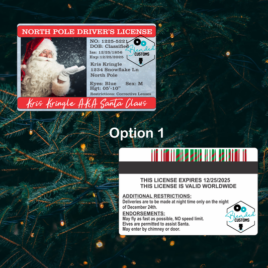 Santa Driver's License PNG Download