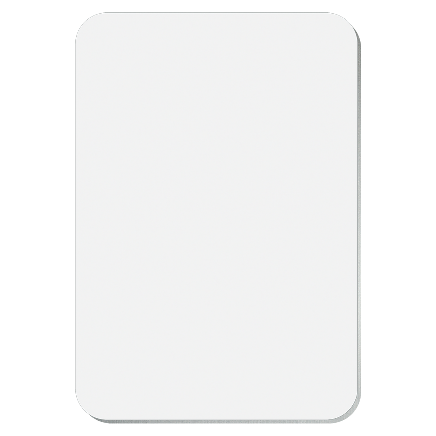 3" x 2" Semi- Gloss White Unisub Aluminum Rectangle Magnet