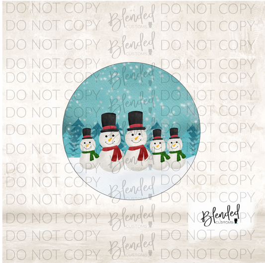 Snowman Family Ornament PNG Download