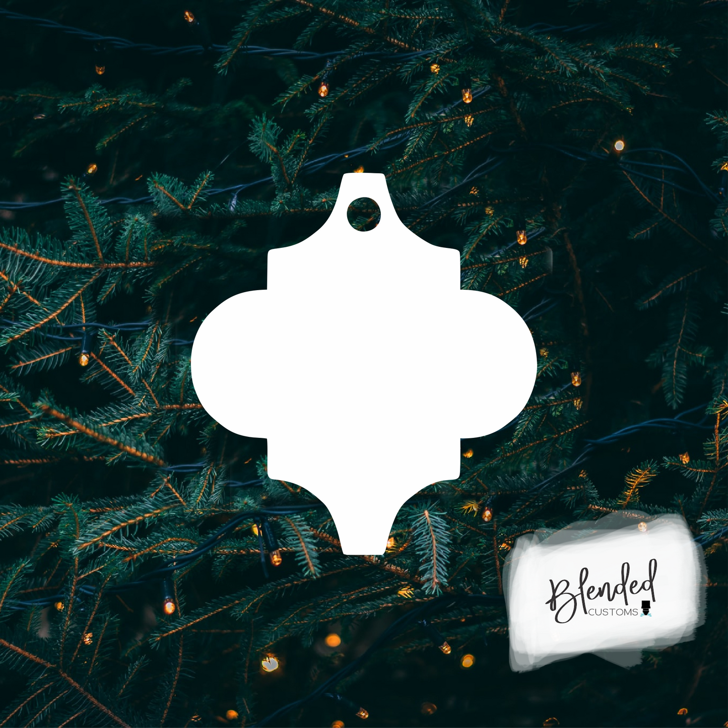 Arabesque Sublimation Christmas Ornament