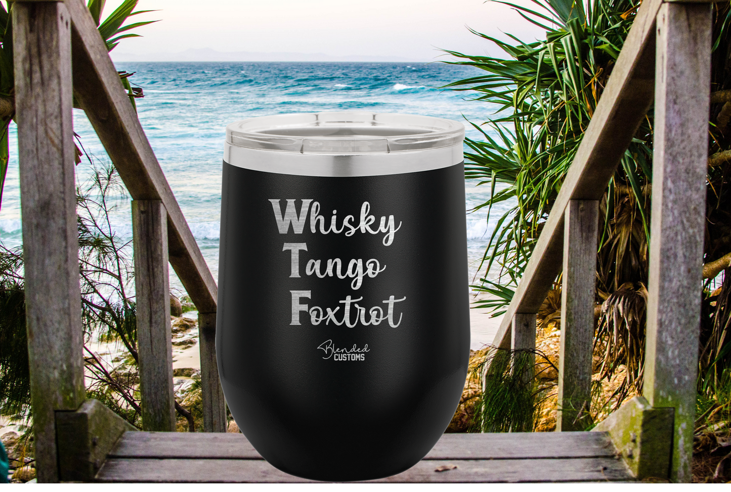 WTF Laser Engraved Stemless  Tumbler