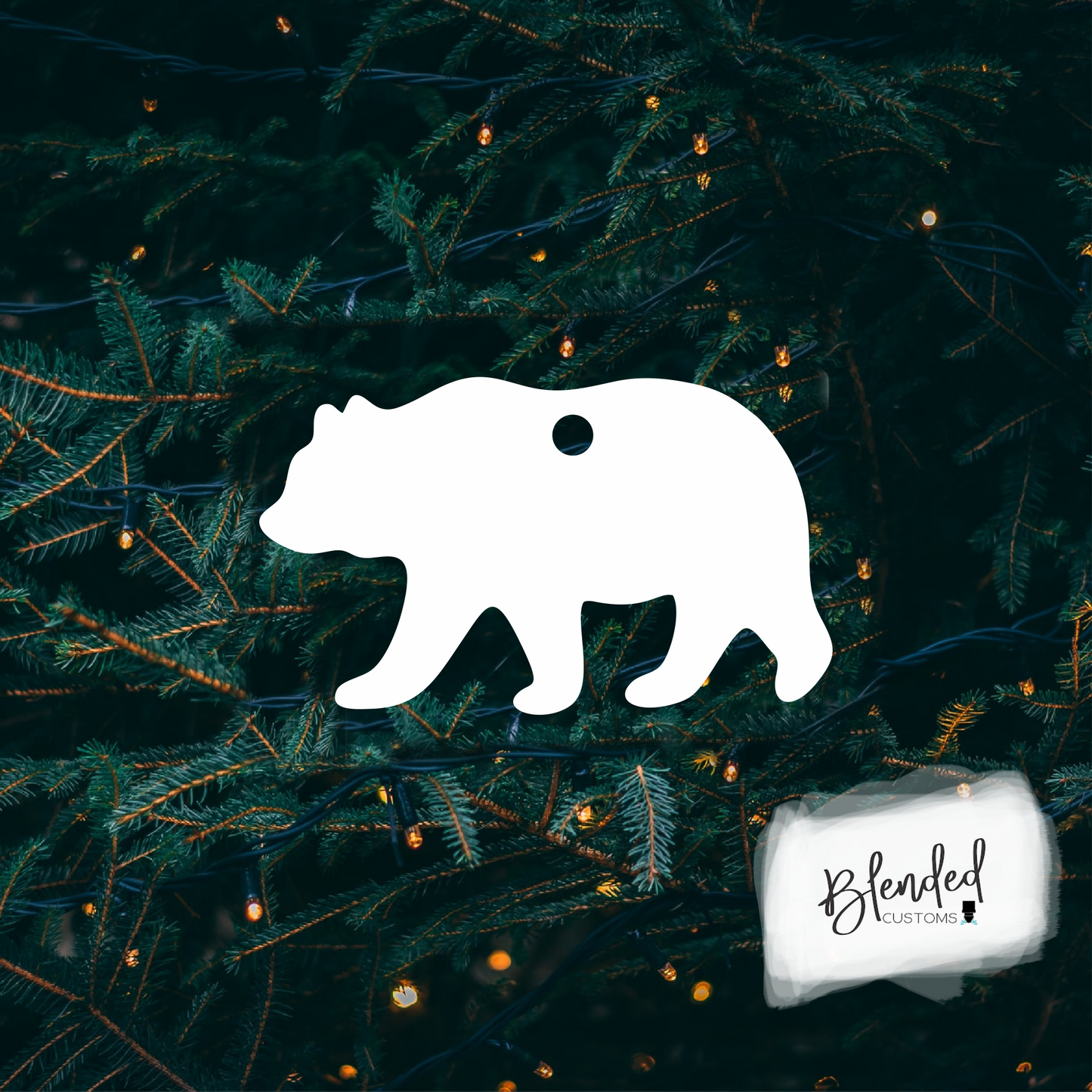 Bear Sublimation Christmas Ornament