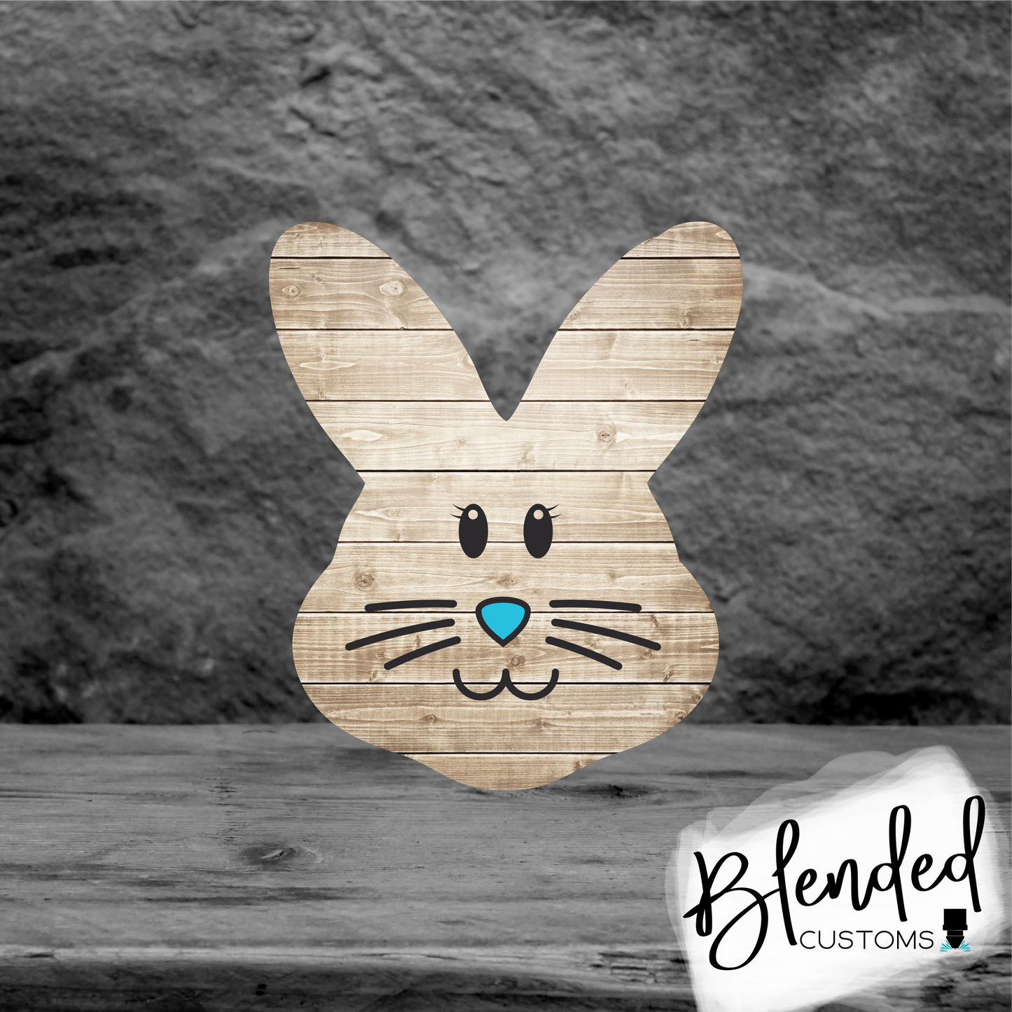 Personalized Easter Basket Tag - Bunny Head