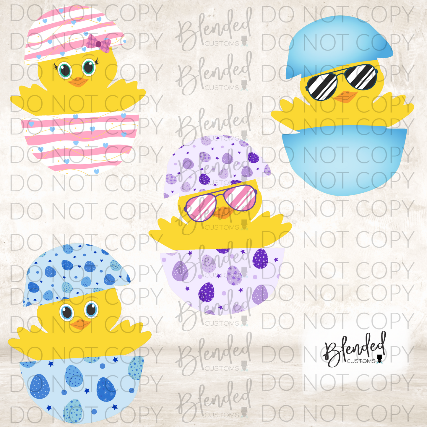 Chick Easter Basket Tag PNG Download