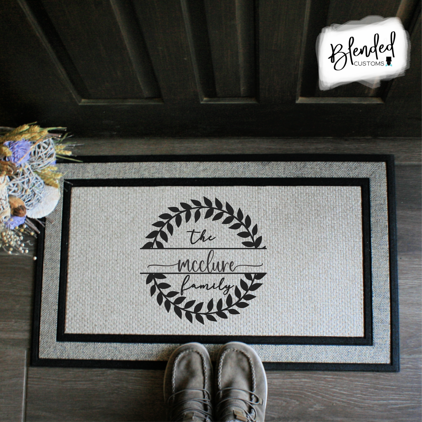 Circle Personalized Name Doormat