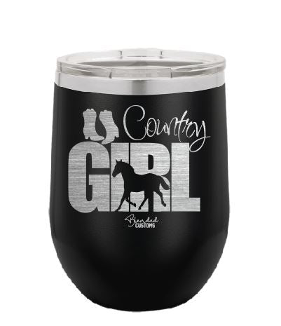 Country Girl Laser Engraved Stemless  Tumbler