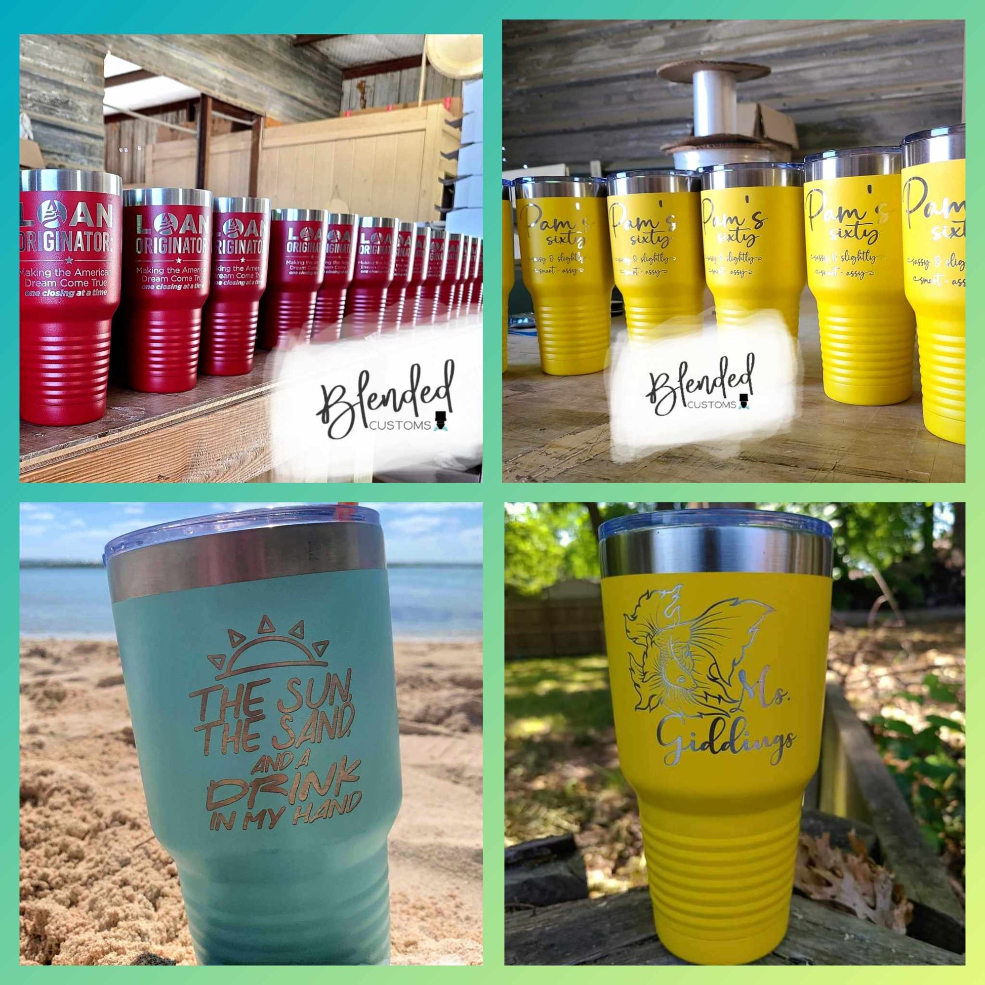 Personalized Custom Engraved Tumblers - Choose from Multiple Sizes - E