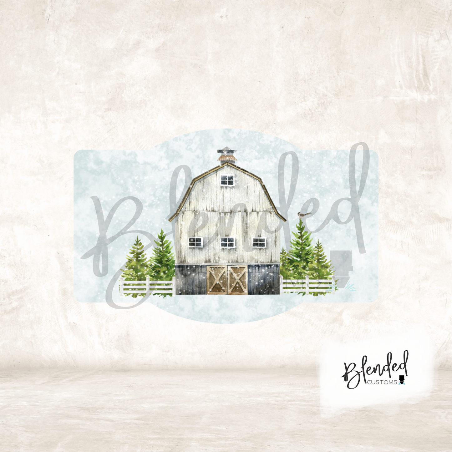 Farmhouse Zip Code Ornament PNG Download