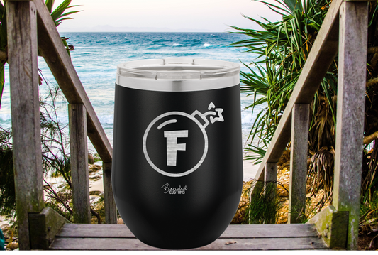 F Bomb Laser Engraved Stemless  Tumbler