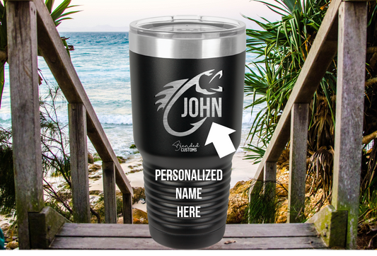 Custom Name - Fishing Lure Laser Engraved Tumbler