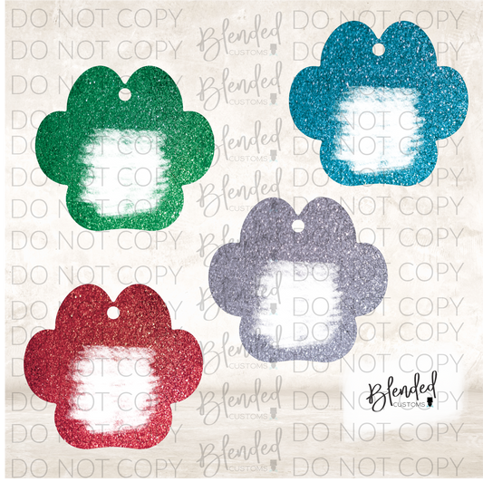 Glitter Dog Paw Ornament PNG Download