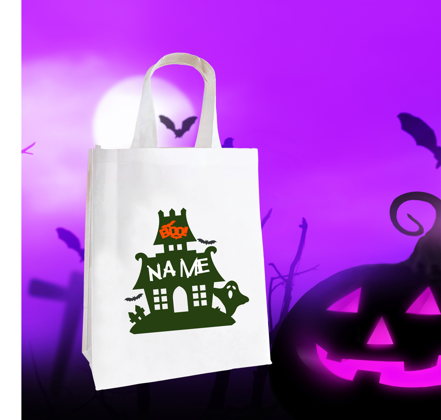 Haunted House Trick or Treat Bag