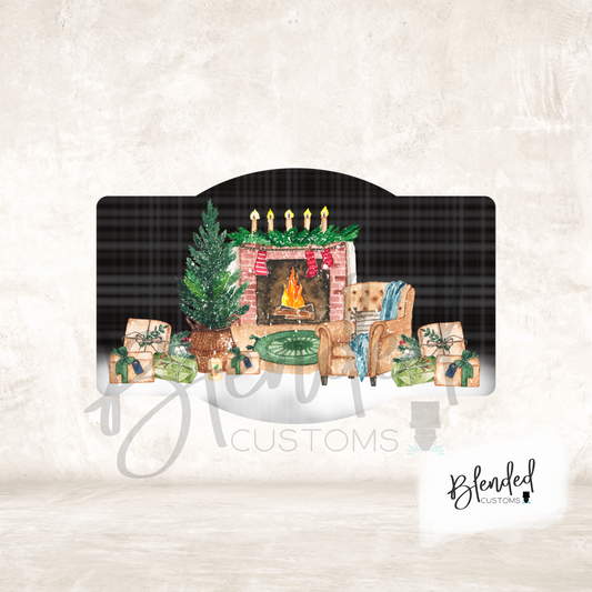 Fireplace Zip Code Ornament PNG Download