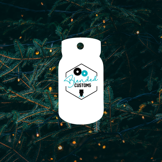 Mason Jar Sublimation Christmas Ornament