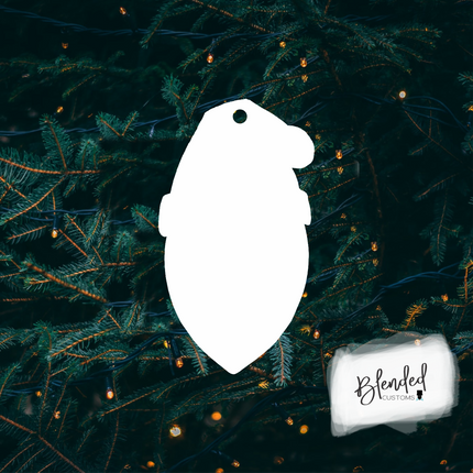 MM Santa Hat Football Edition Sublimation Christmas Ornament - Set of 10