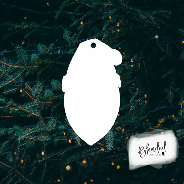 MM Santa Hat Football Edition Sublimation Christmas Ornament - 10 Pack Special