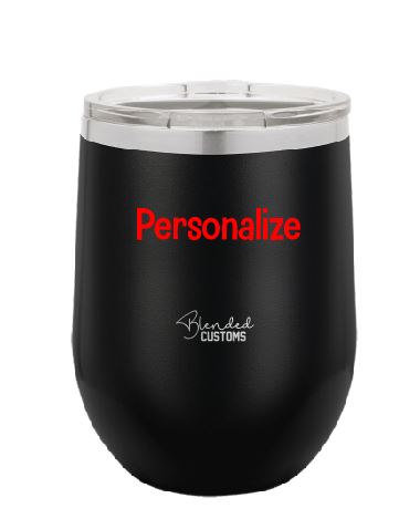 Custom Text Laser Engraved Stemless  Tumbler