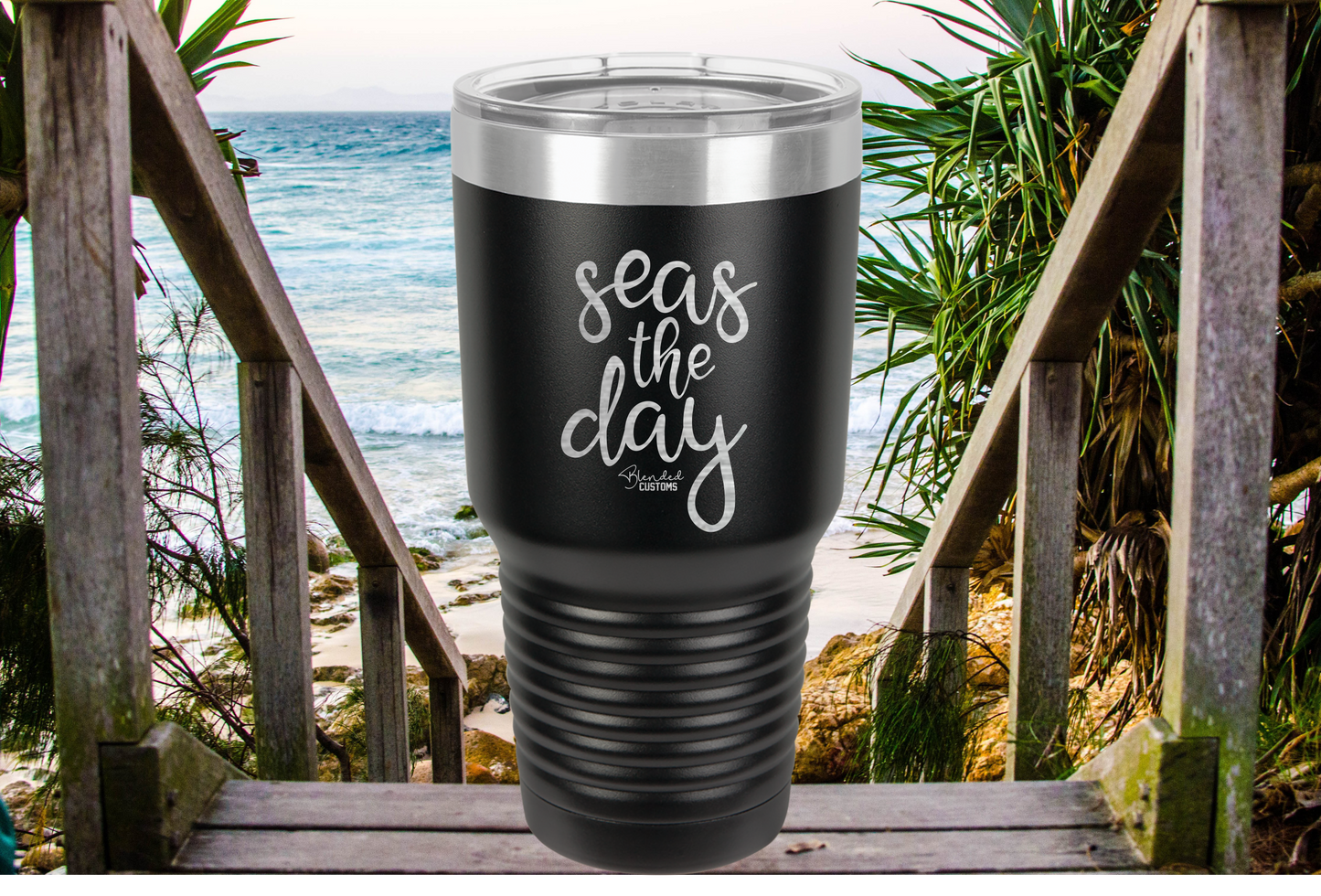 Seas The Day Laser Engraved Tumbler