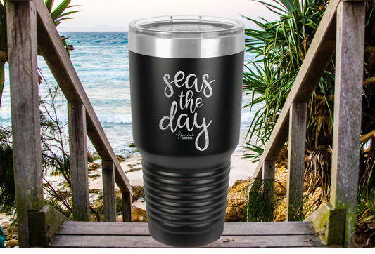 Seas The Day Laser Engraved Tumbler