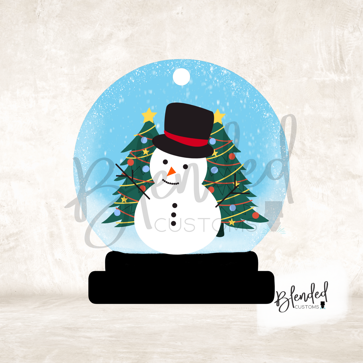 Snowman Snow Globe Ornament PNG Download