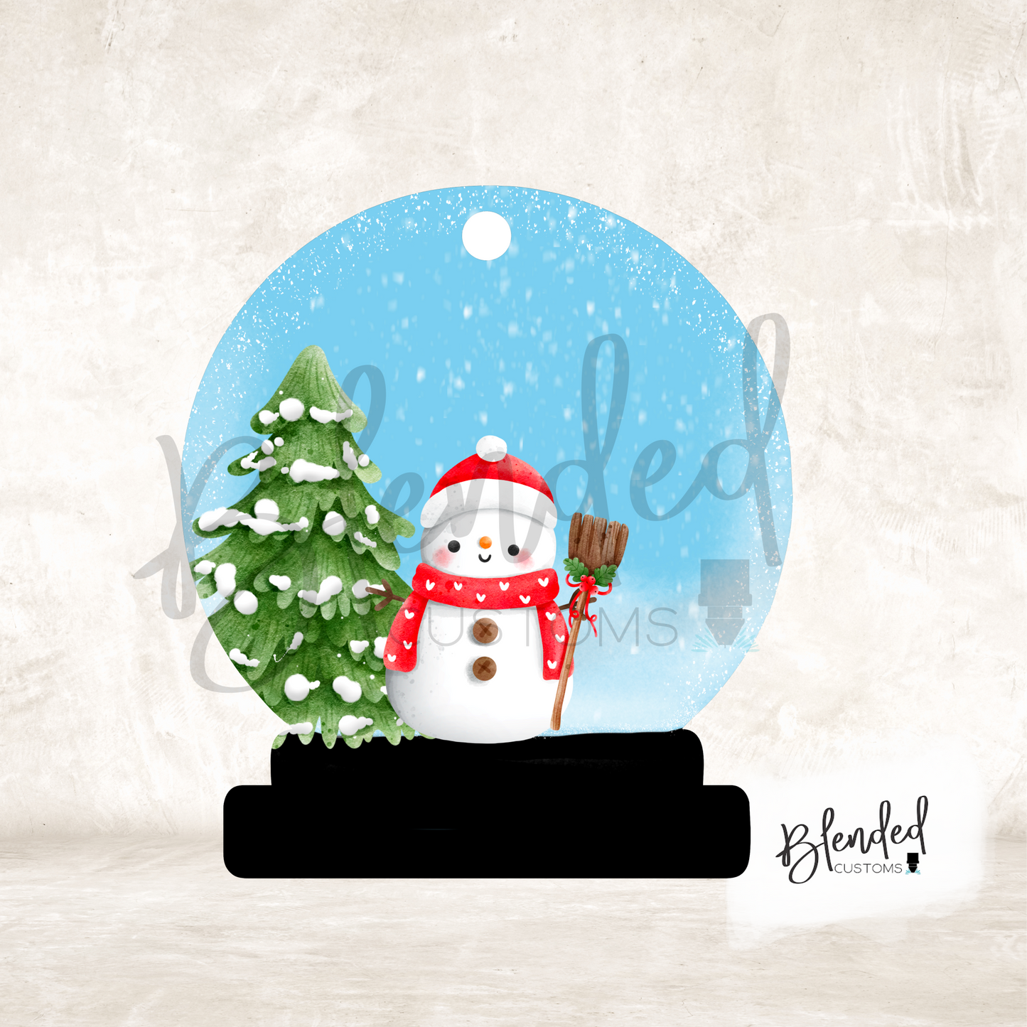 Snowman Snow Globe Ornament PNG Download