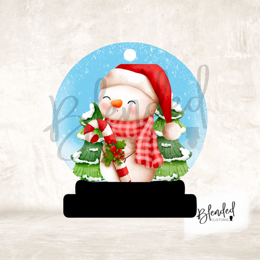 Snowman Snow Globe Ornament PNG Download