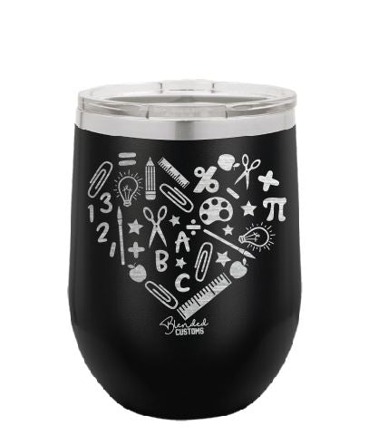 Teacher Heart Stemless  Tumbler