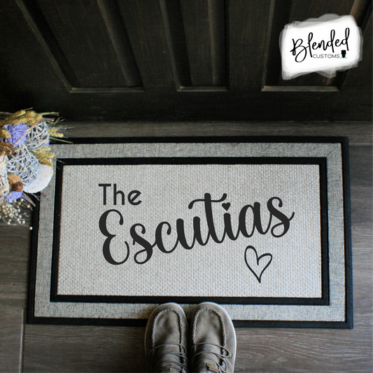 Personalized Name Doormat with Heart