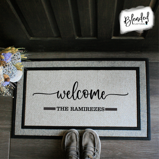 Welcome Doormat with Name