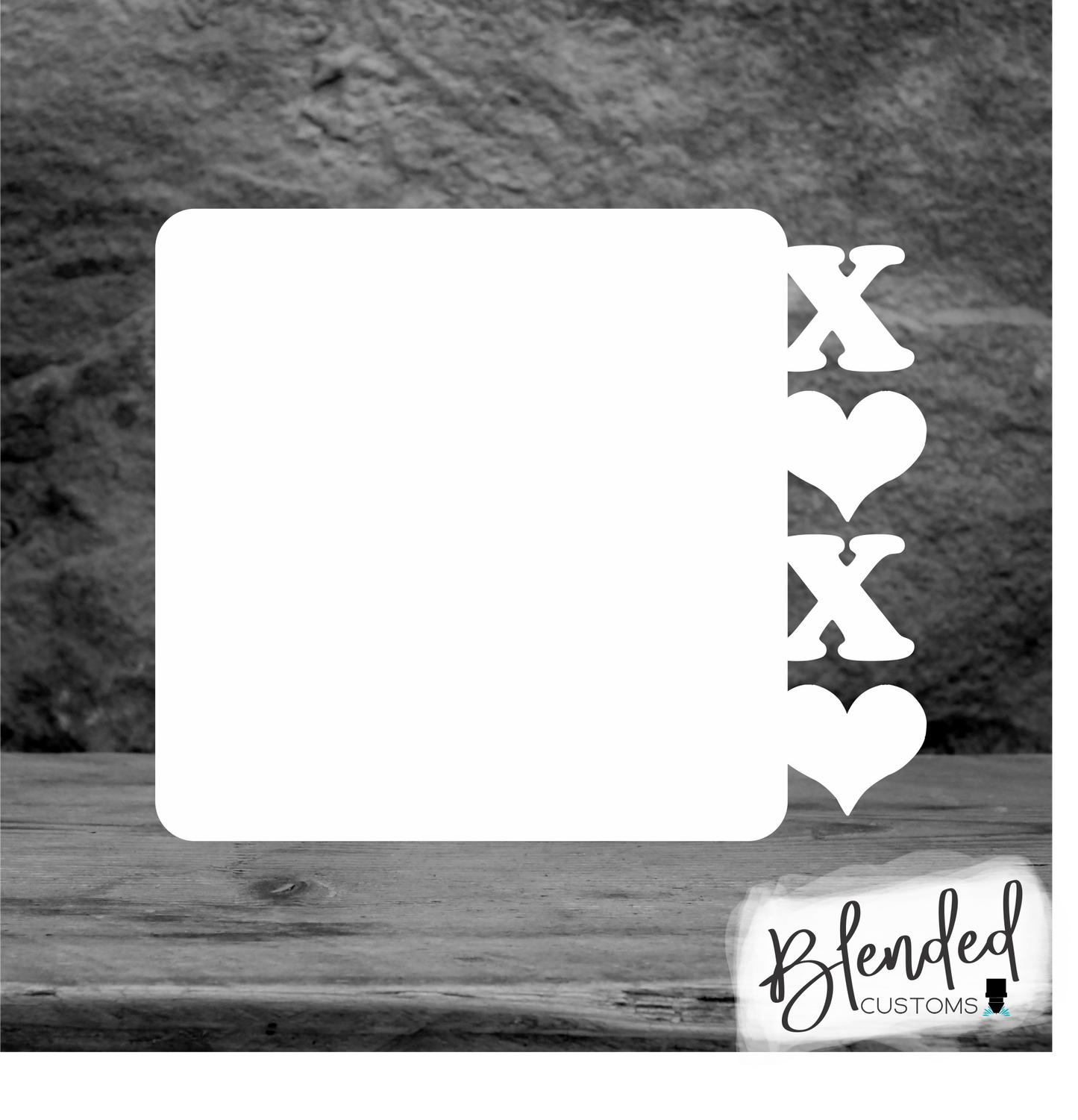 XOXO Heart Photo Sublimation Blank
