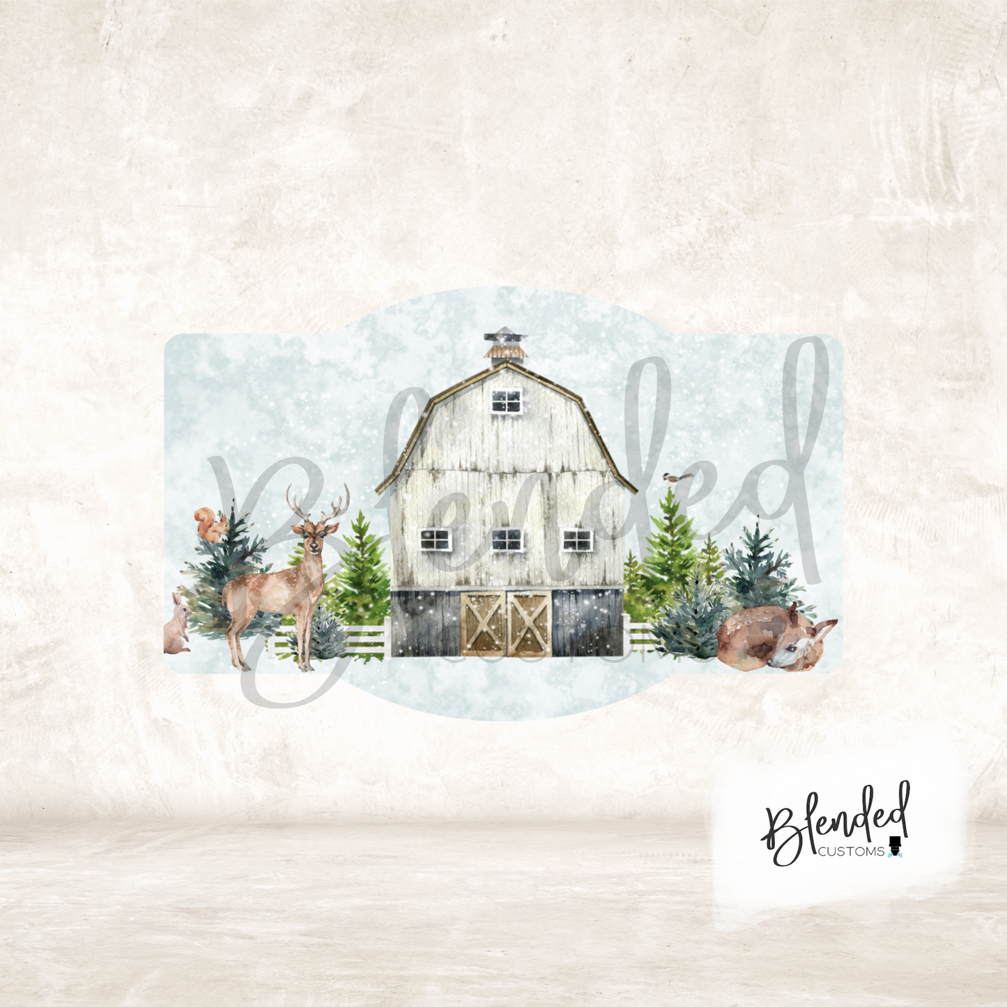 Farmhouse Nature Zip Code Ornament PNG Download